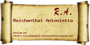 Reichenthal Antonietta névjegykártya